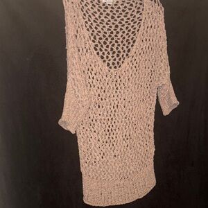 Vintage Knit V-Neck Sweater Tunic